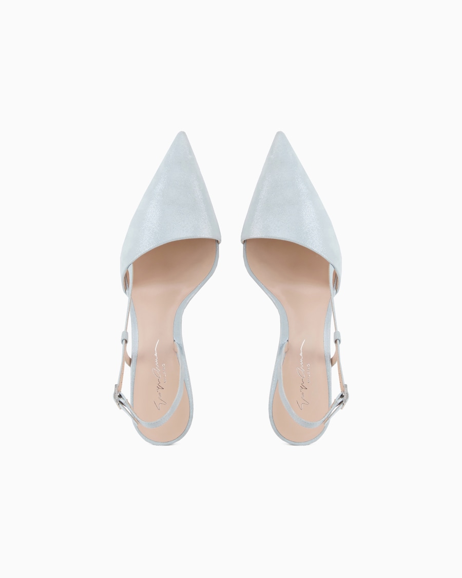 The world of armani SLINGBACK IN PELLE SCAMOSCIATA LAMINATA Affare Del Giorno