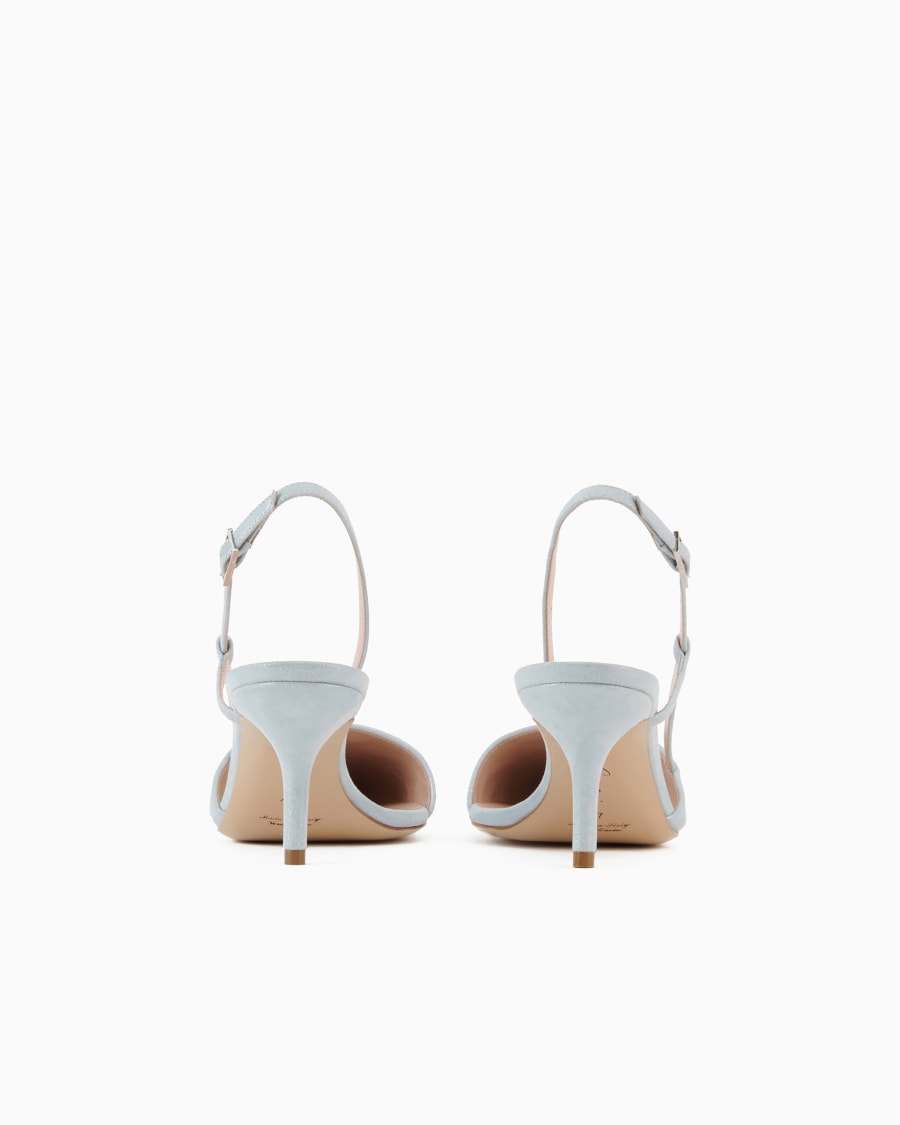 The world of armani SLINGBACK IN PELLE SCAMOSCIATA LAMINATA Affare Del Giorno