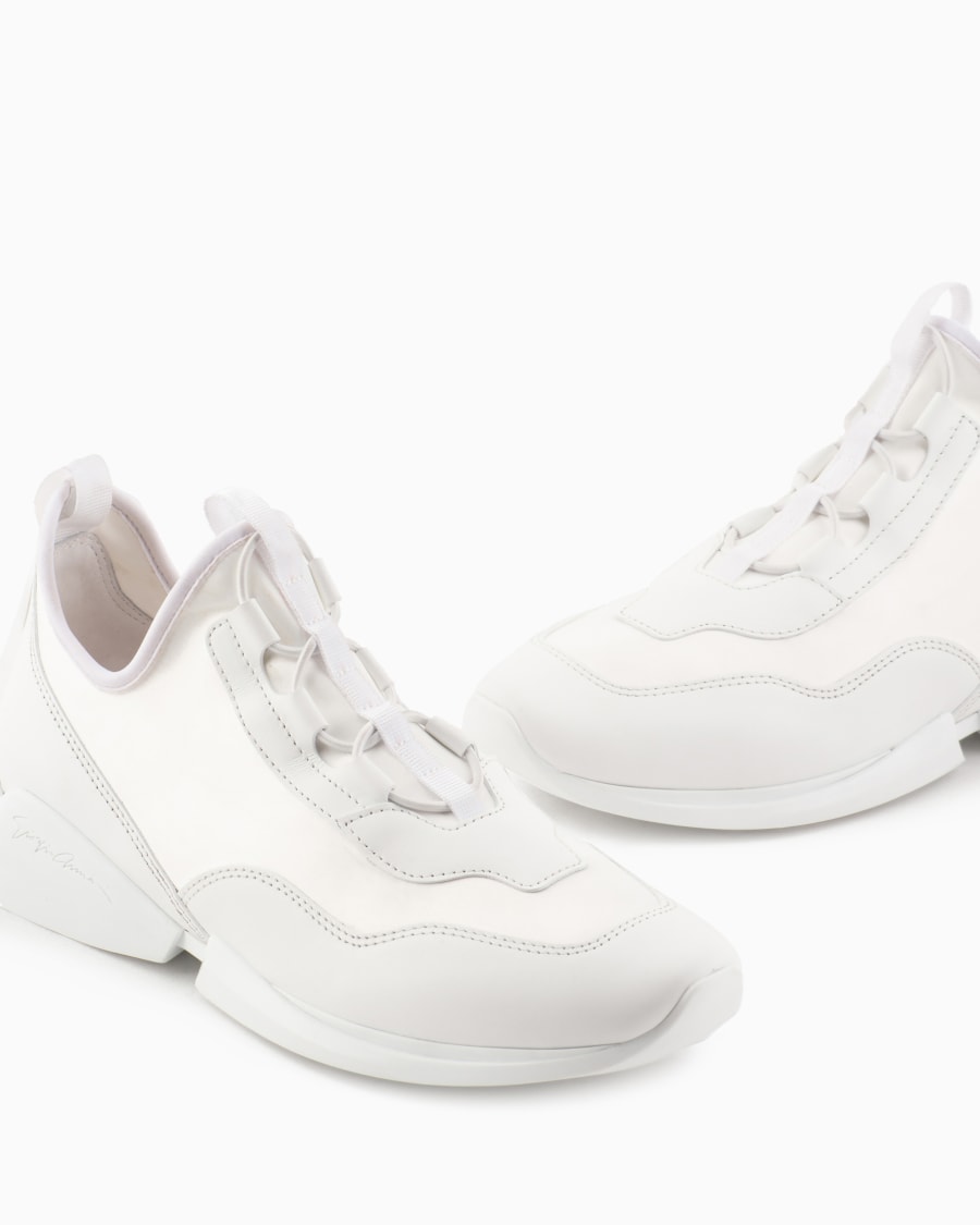 The world of armani SNEAKERS IN TESSUTO TECNICO E PELLE Prezzo Ridotto