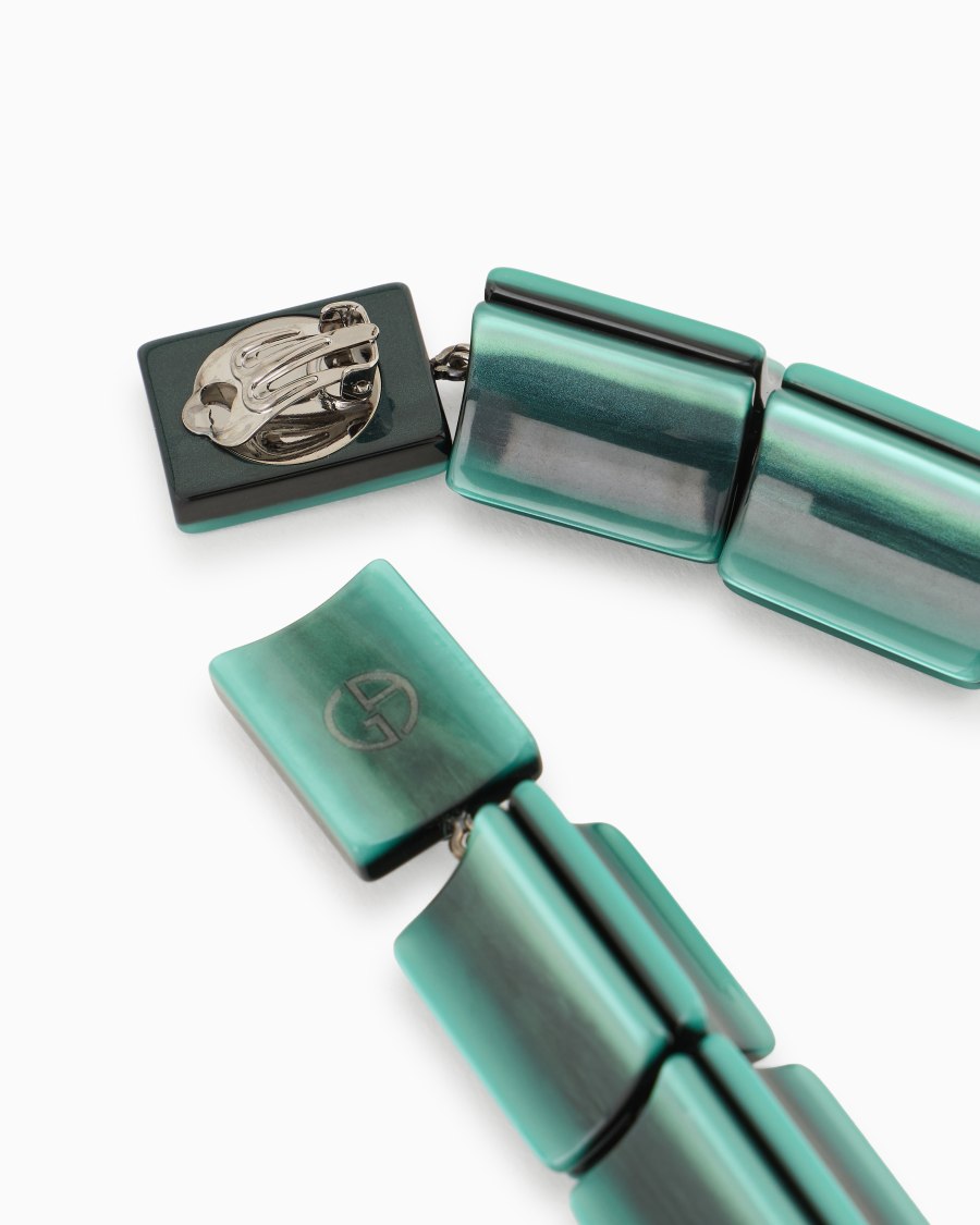 The world of armani ORECCHINI A CLIP CON PENDENTI IN RESINA Presa