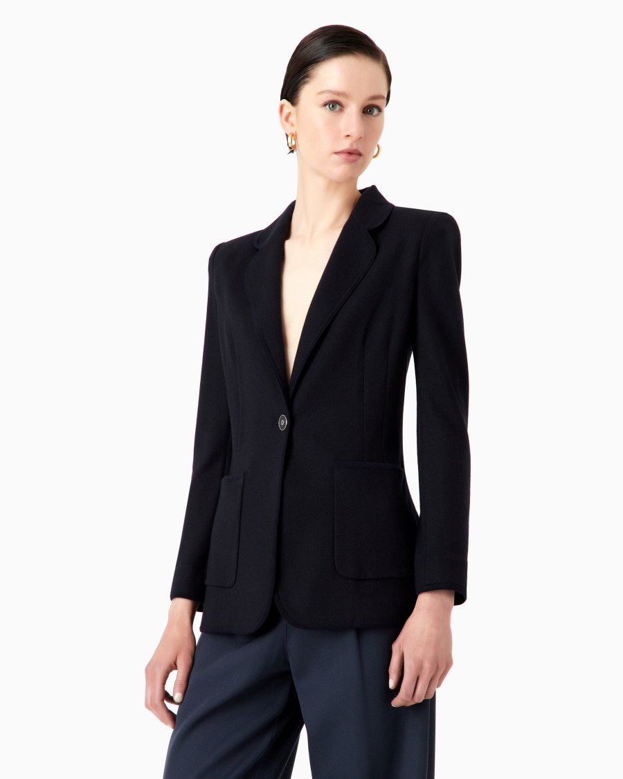 The world of armani GIACCA IN JERSEY DI PURO CASHMERE Offerta per la Festa della Mamma