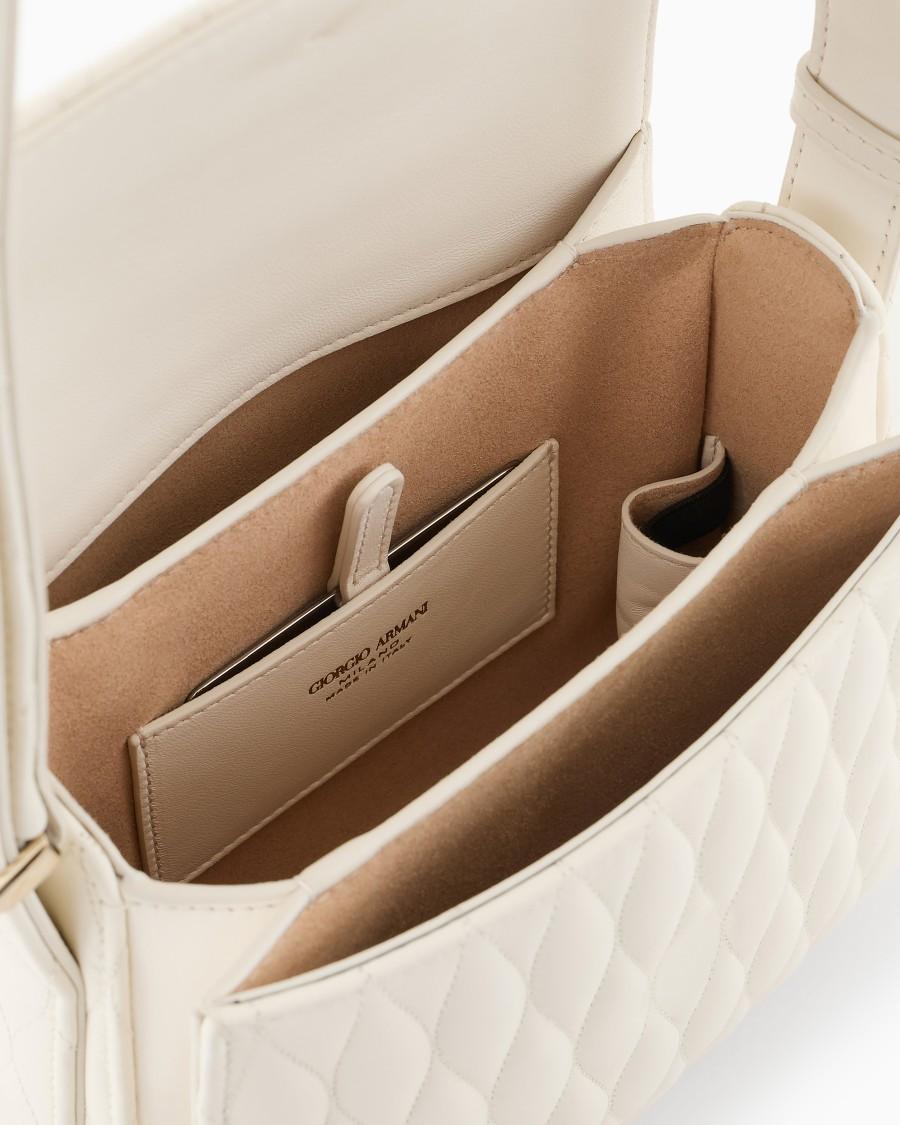 The world of armani BORSA LA PRIMA IN NAPPA TRAPUNTATA MOTIVO ONDE Offerta Giorno del Papà