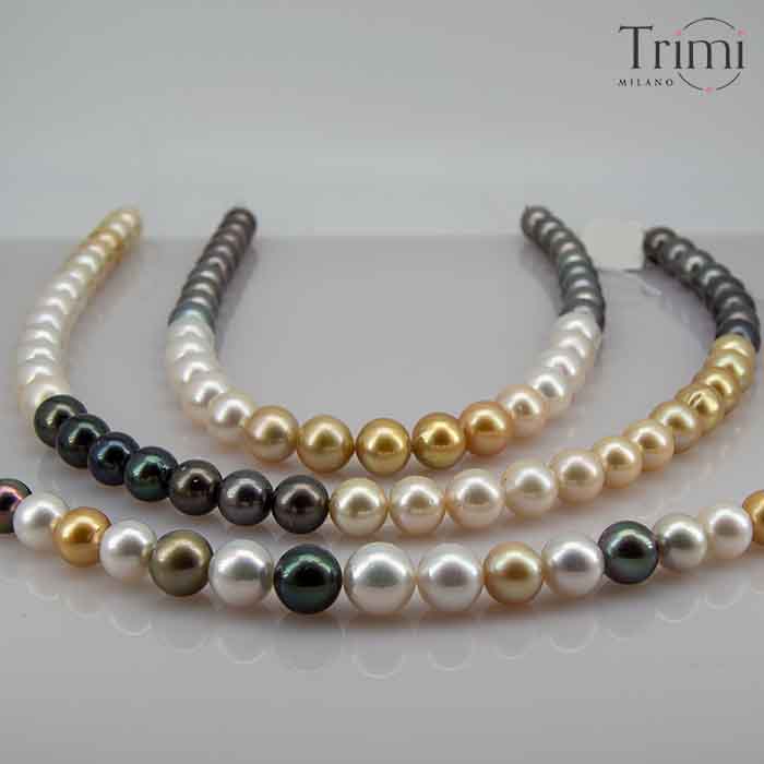 Trimi Gioielli Collana con perle dei mari del sud Qualità