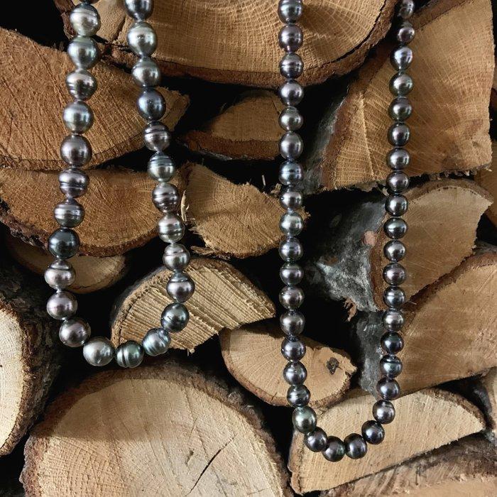 Trimi Gioielli Collana artigianale con perle di Tahiti 11 mm Spedizione Gratuita