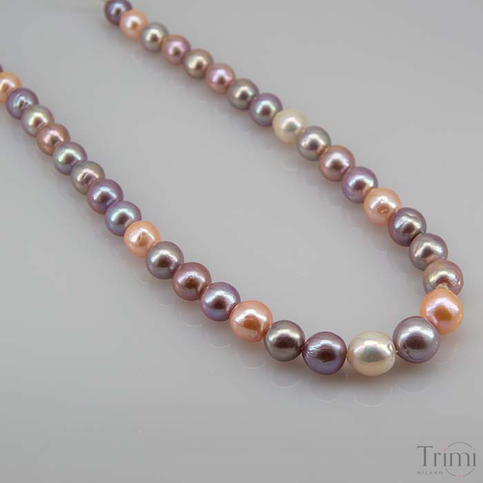 Trimi Gioielli Collana con perle di acqua dolce rosa Prezzo Ridotto