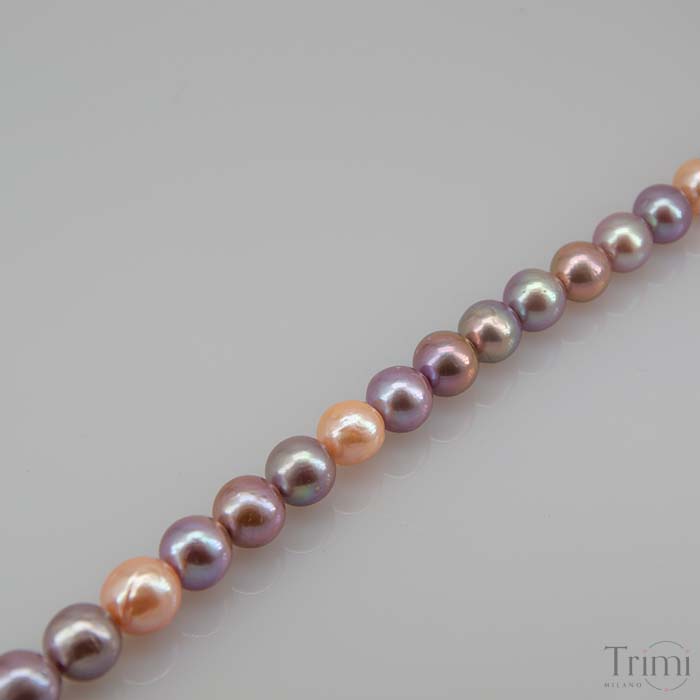 Trimi Gioielli Collana con perle di acqua dolce rosa Prezzo Ridotto
