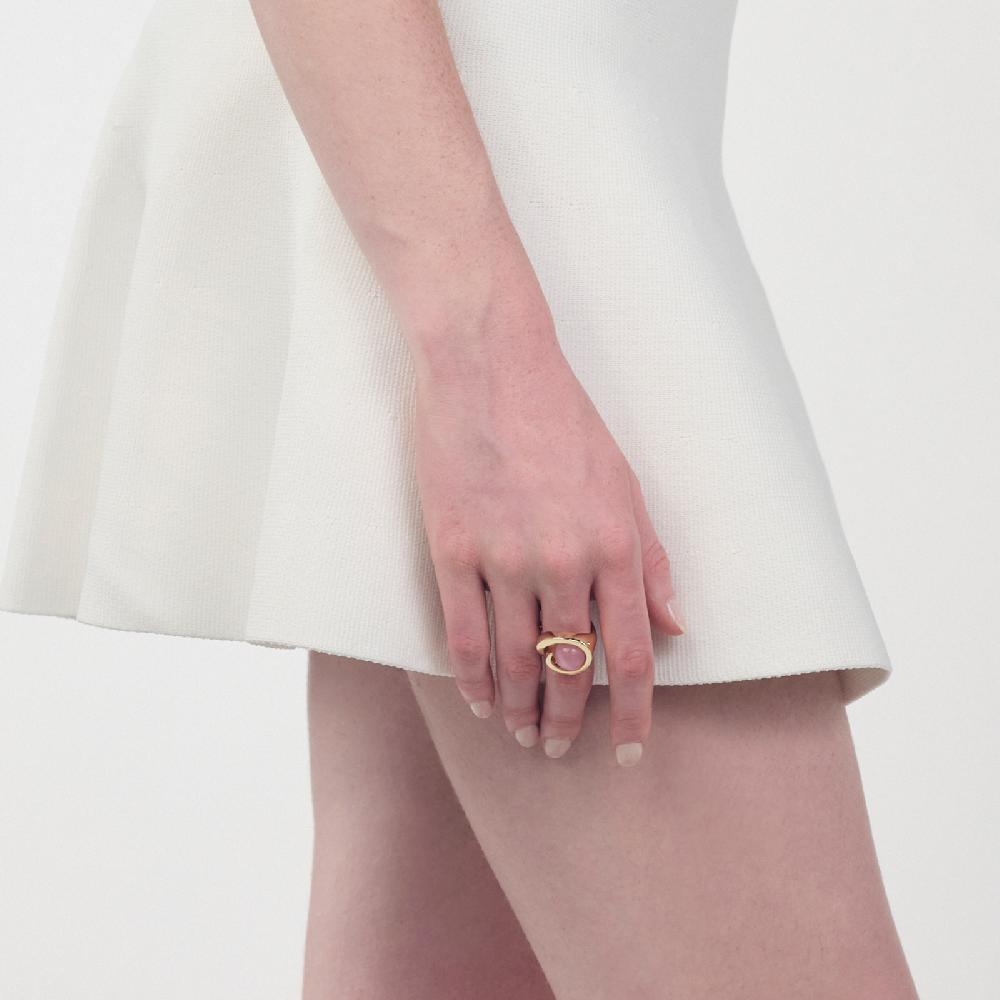 Unoaerre Anello pietra rosa | UNOAERRE Gioielli In Linea