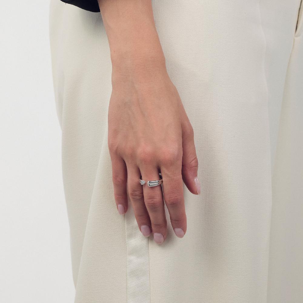 Unoaerre Anello in argento con cuori e zirconi | UNOAERRE Gioielli Prezzo Ridotto