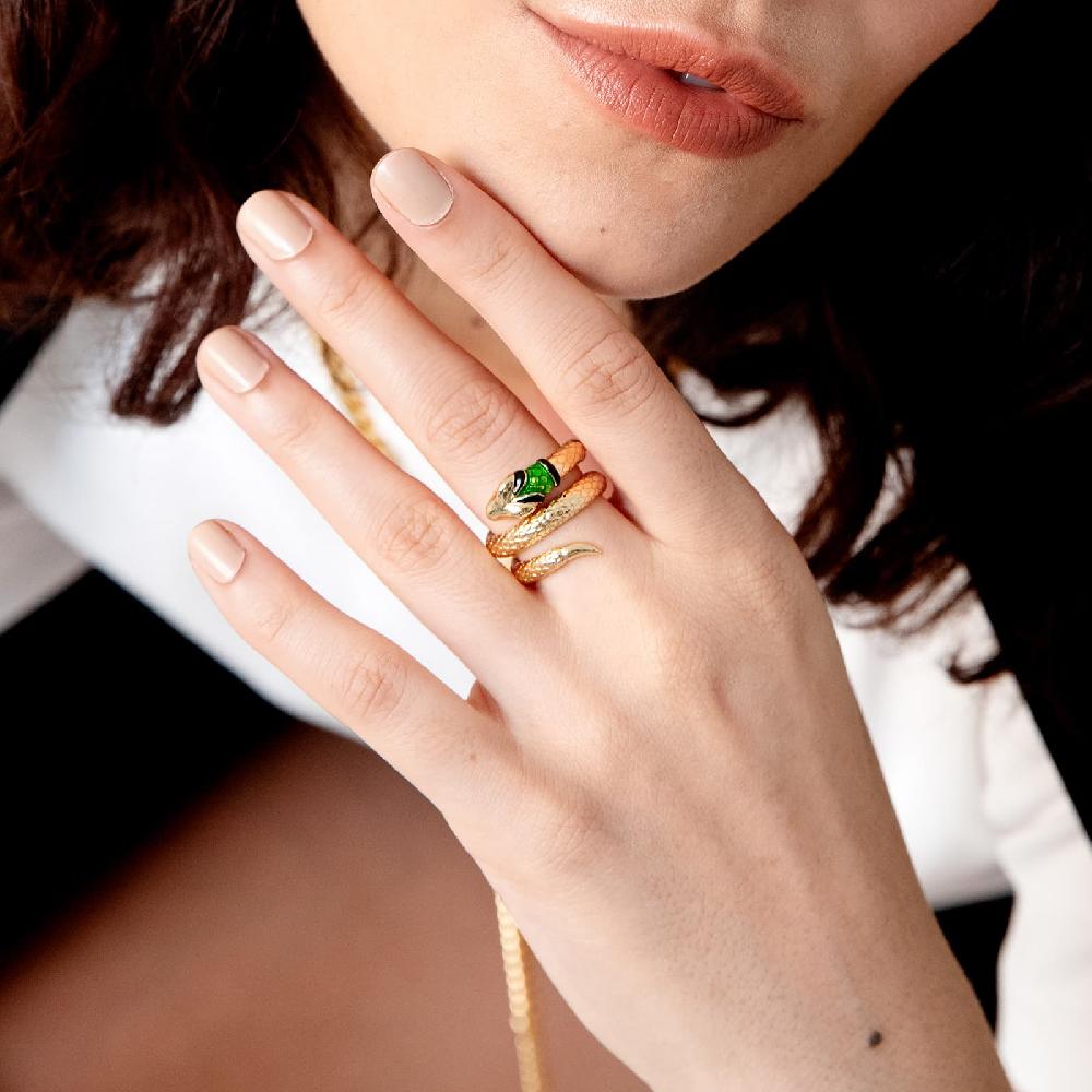 Unoaerre Anello con serpente dorato | UNOAERRE Gioielli Negozio