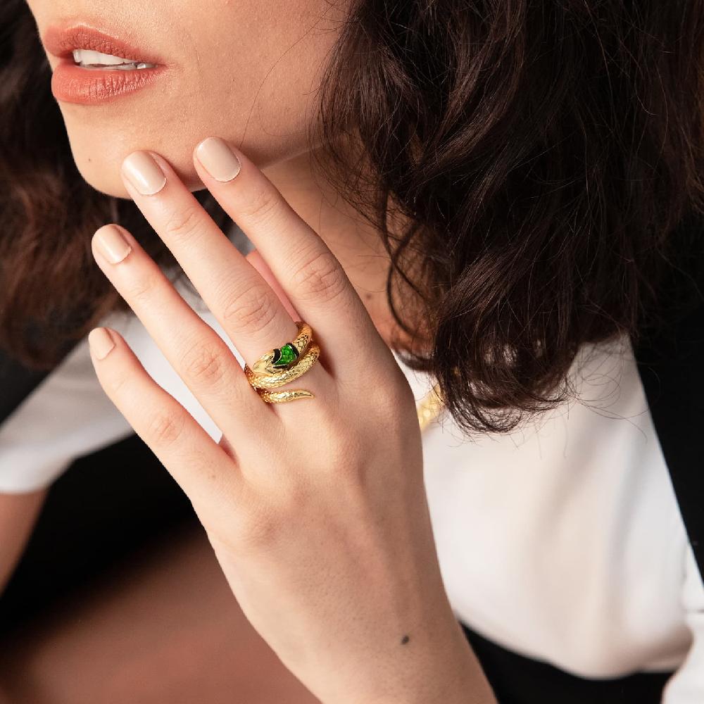 Unoaerre Anello con serpente dorato | UNOAERRE Gioielli Negozio
