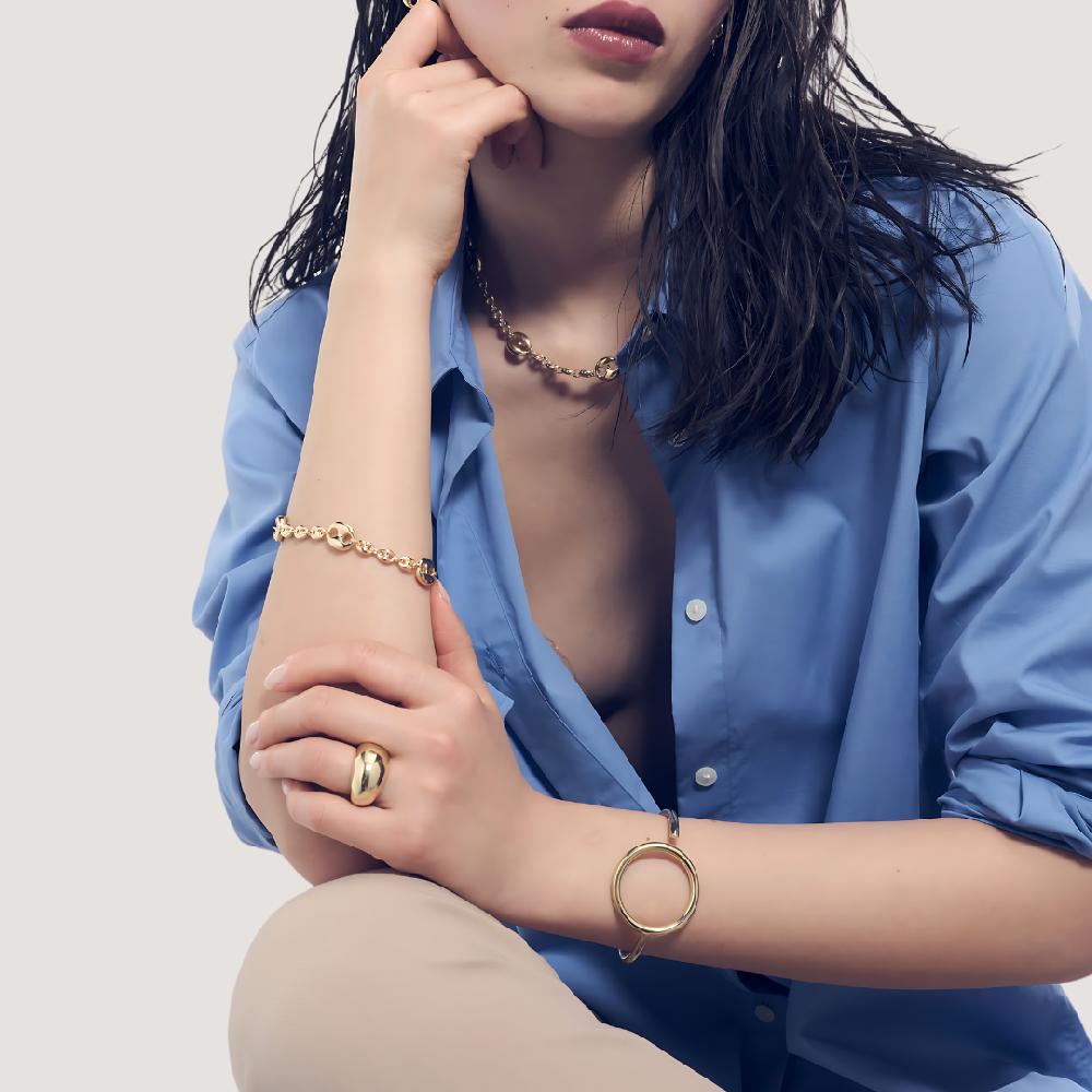 Unoaerre Bracciale rigido in argento dorato | UNOAERRE Gioielli Sottocosto