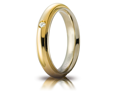 Unoaerre fede in oro bicolore 070afc281001001075007 | UNOAERRE Gioielli