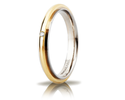 Unoaerre fede in oro bicolore 050afc281001001075007 | UNOAERRE Gioielli