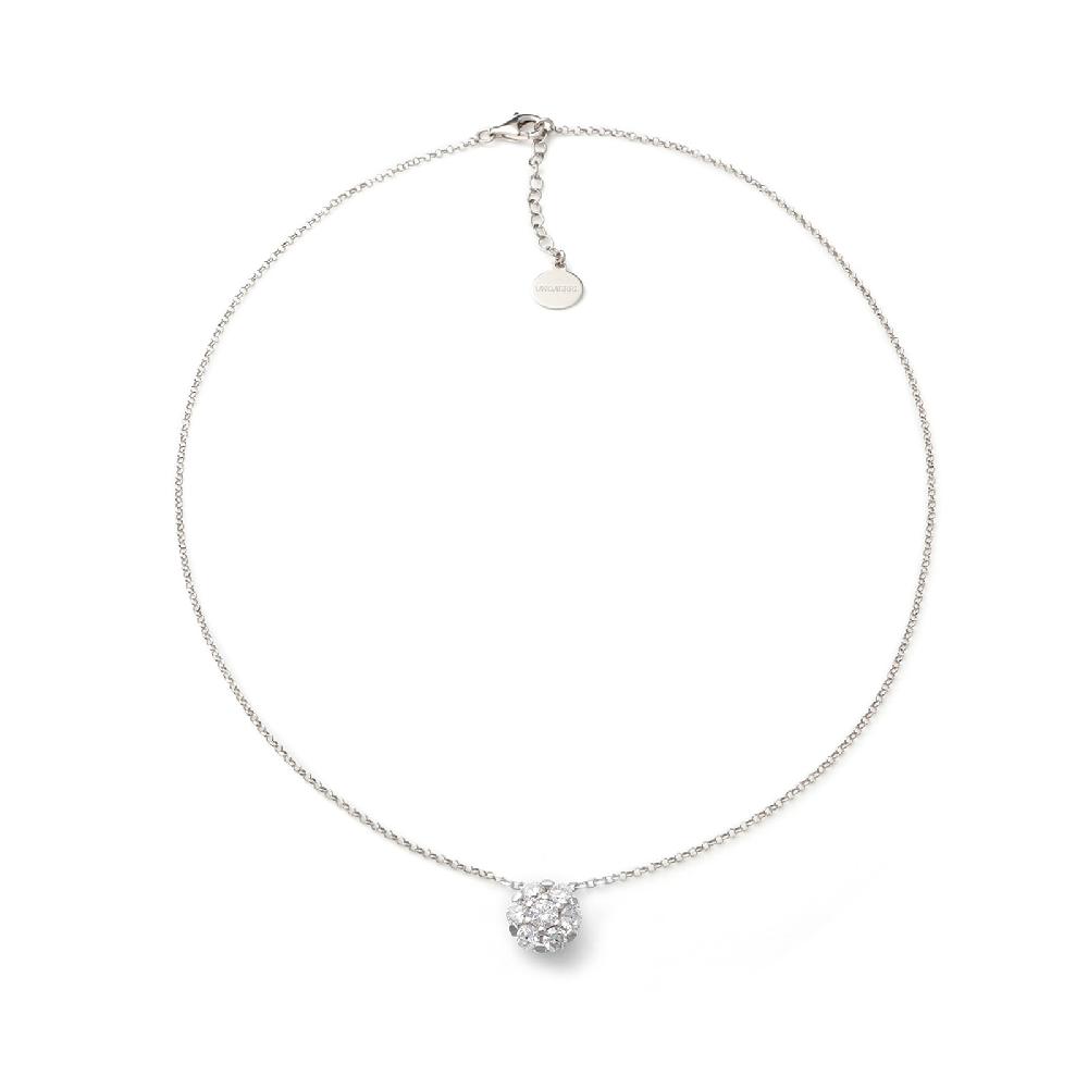 Unoaerre Collana in argento con fiore di zirconi | UNOAERRE Gioielli 2025