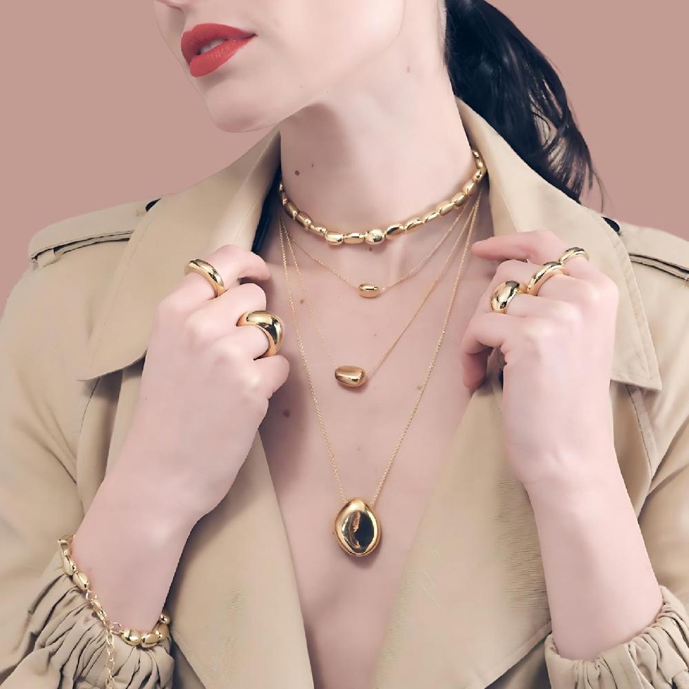 Unoaerre Collana in argento dorato | UNOAERRE Gioielli Grandi sconti