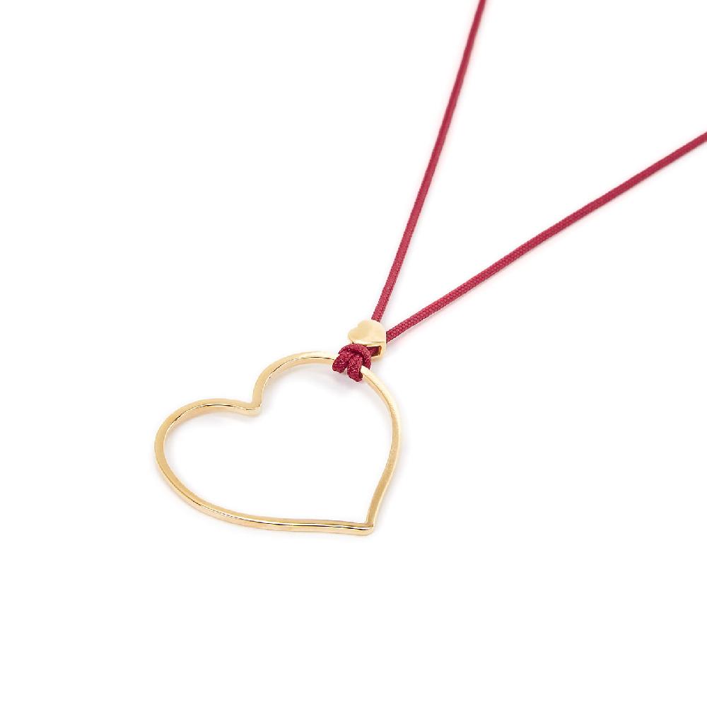 Unoaerre Collana con pendente cuore in oro e cordino rosso | UNOAERRE Gioielli Latest stili