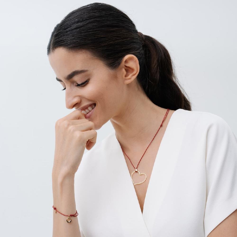 Unoaerre Collana con pendente cuore in oro e cordino rosso | UNOAERRE Gioielli Latest stili