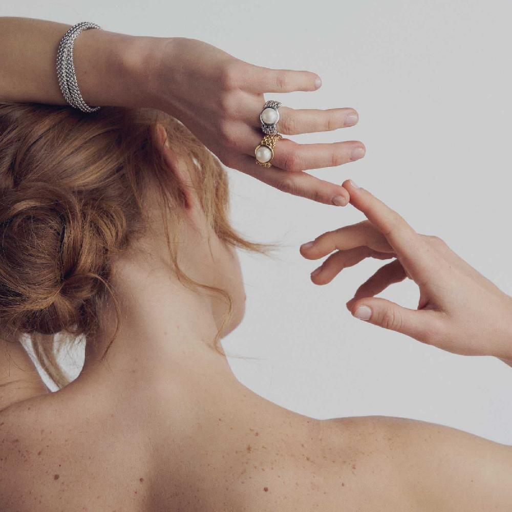 Unoaerre Anello donna in argento con perla naturale | UNOAERRE Gioielli Negozio