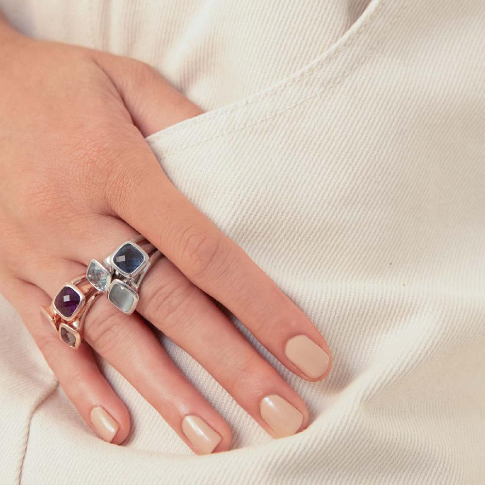Unoaerre Anello donna Unoaerre in argento e cristallo blu | UNOAERRE Gioielli Moda