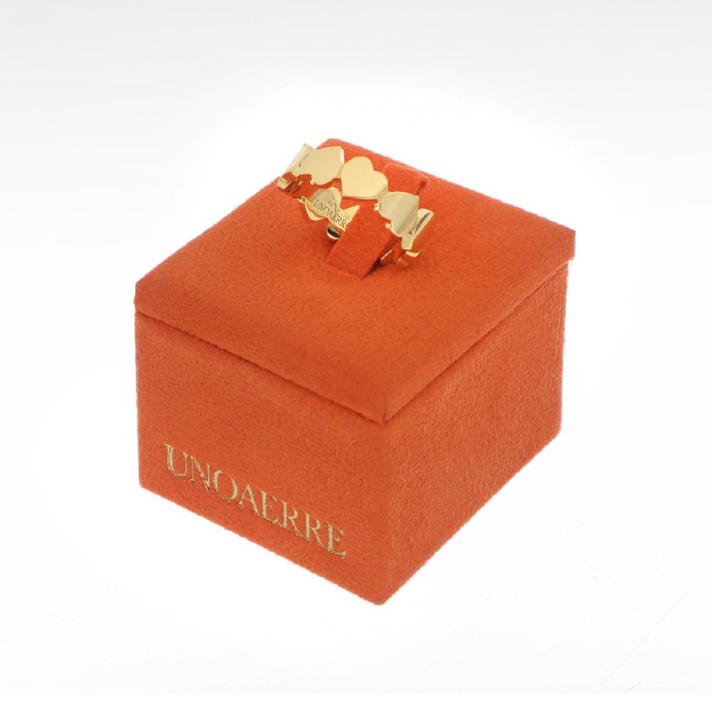 Unoaerre Anello in oro veretta con cuori | UNOAERRE Gioielli In Linea