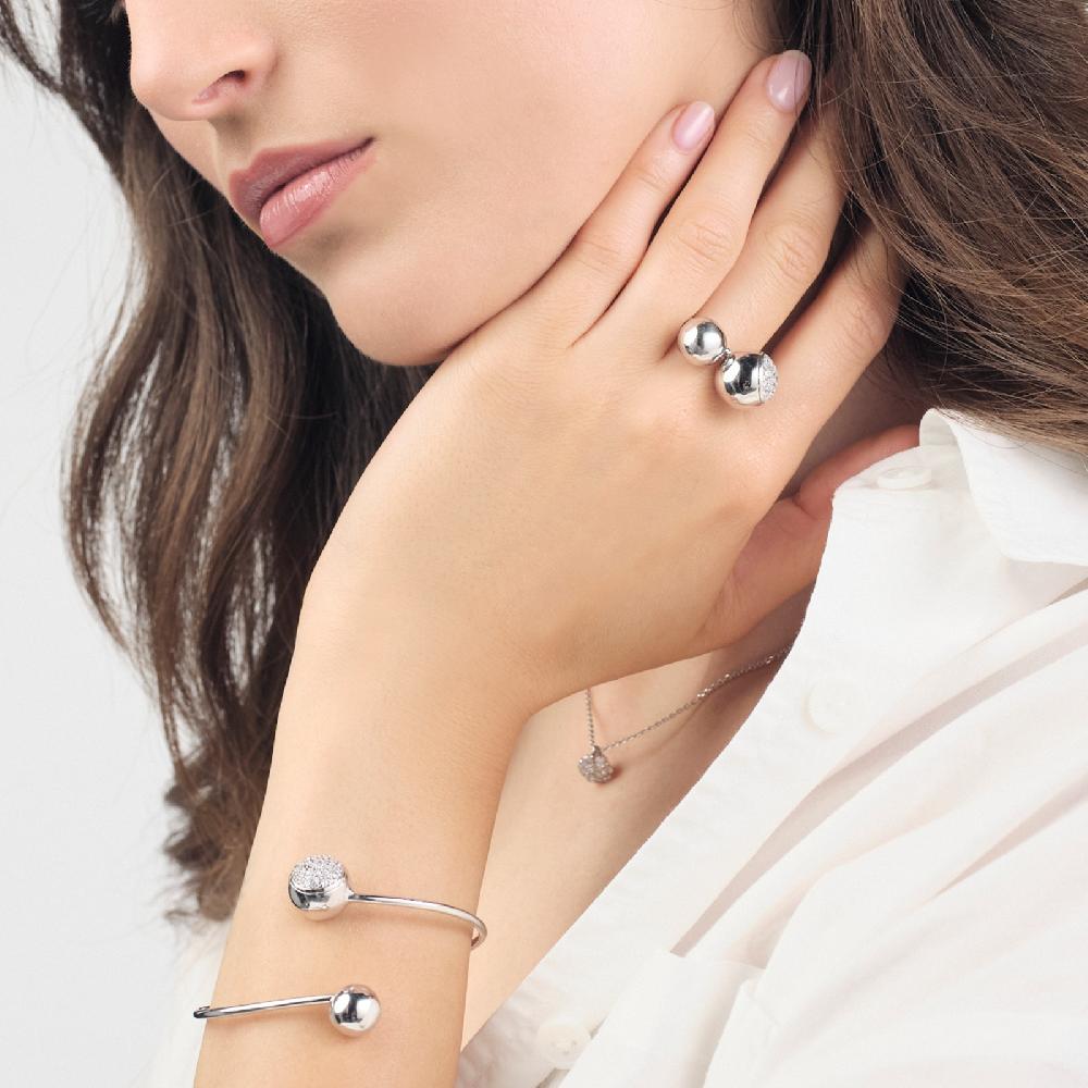 Unoaerre Anello in argento con pavé | UNOAERRE Gioielli Convenienza