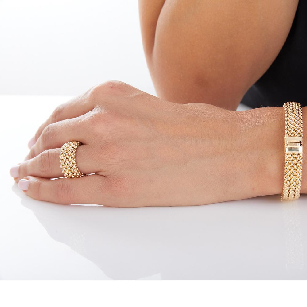 Unoaerre Anello in argento dorato a fascia | UNOAERRE Gioielli Sconto