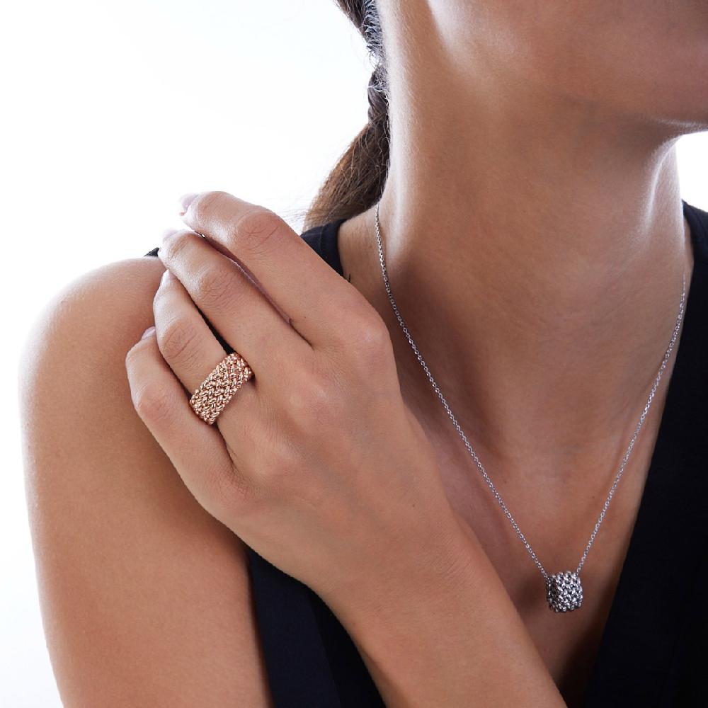 Unoaerre Anello in argento e oro rosa | UNOAERRE Gioielli Offerte