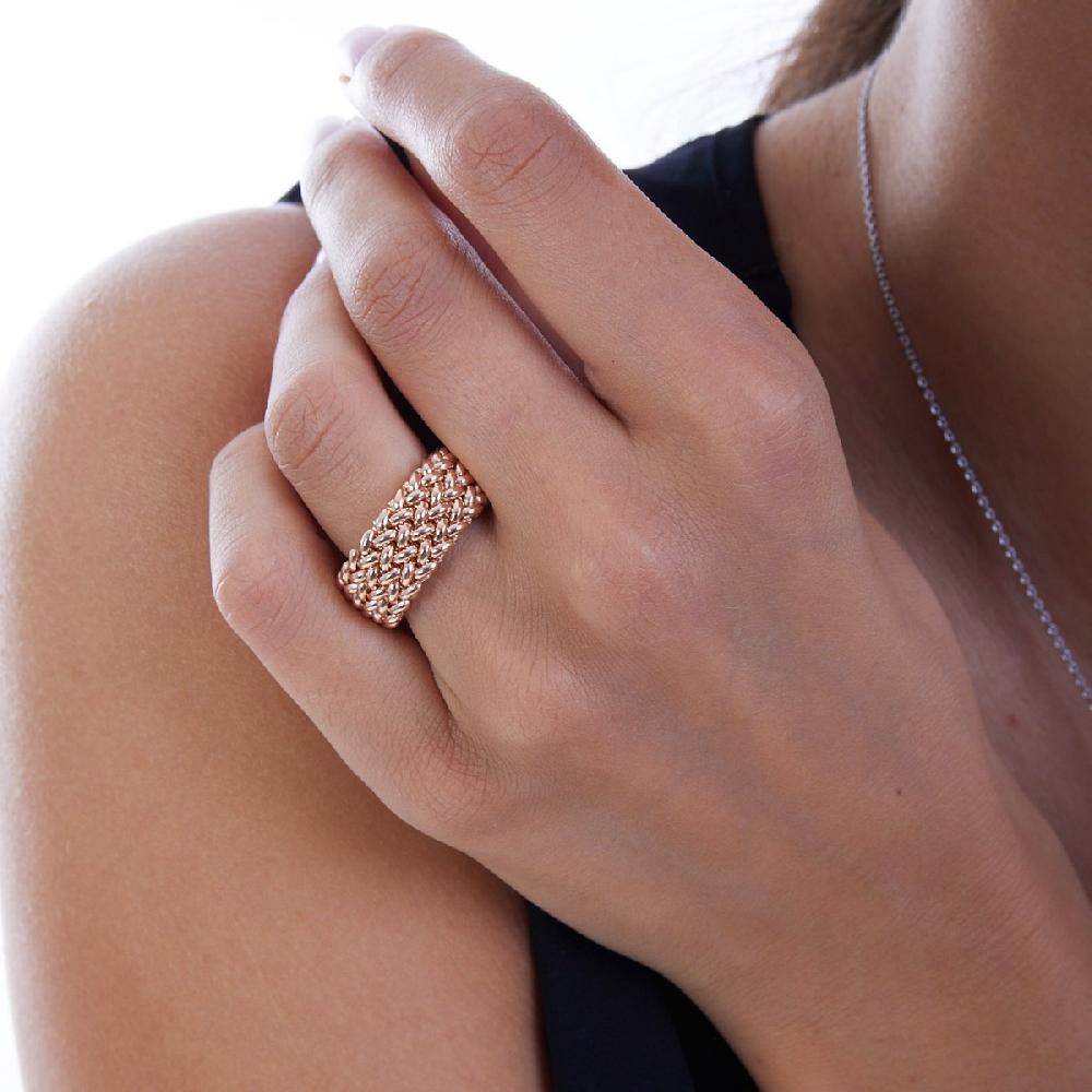 Unoaerre Anello in argento e oro rosa | UNOAERRE Gioielli Offerte