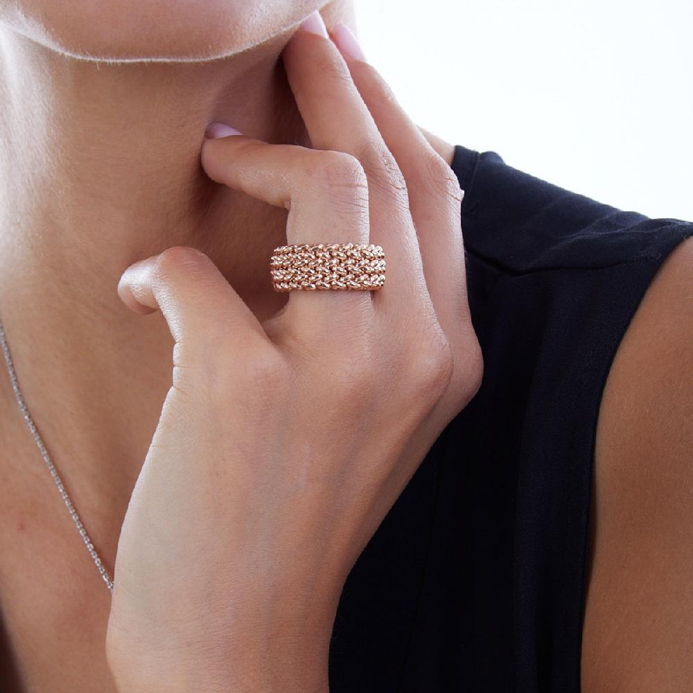Unoaerre Anello in argento e oro rosa | UNOAERRE Gioielli Offerte