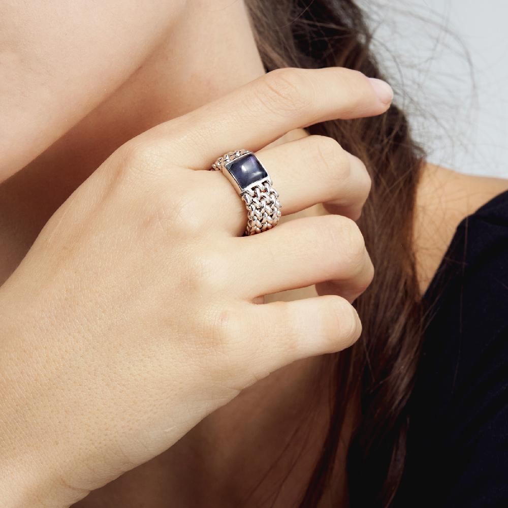 Unoaerre Anello in argento con ametista | UNOAERRE Gioielli Vendita Calda