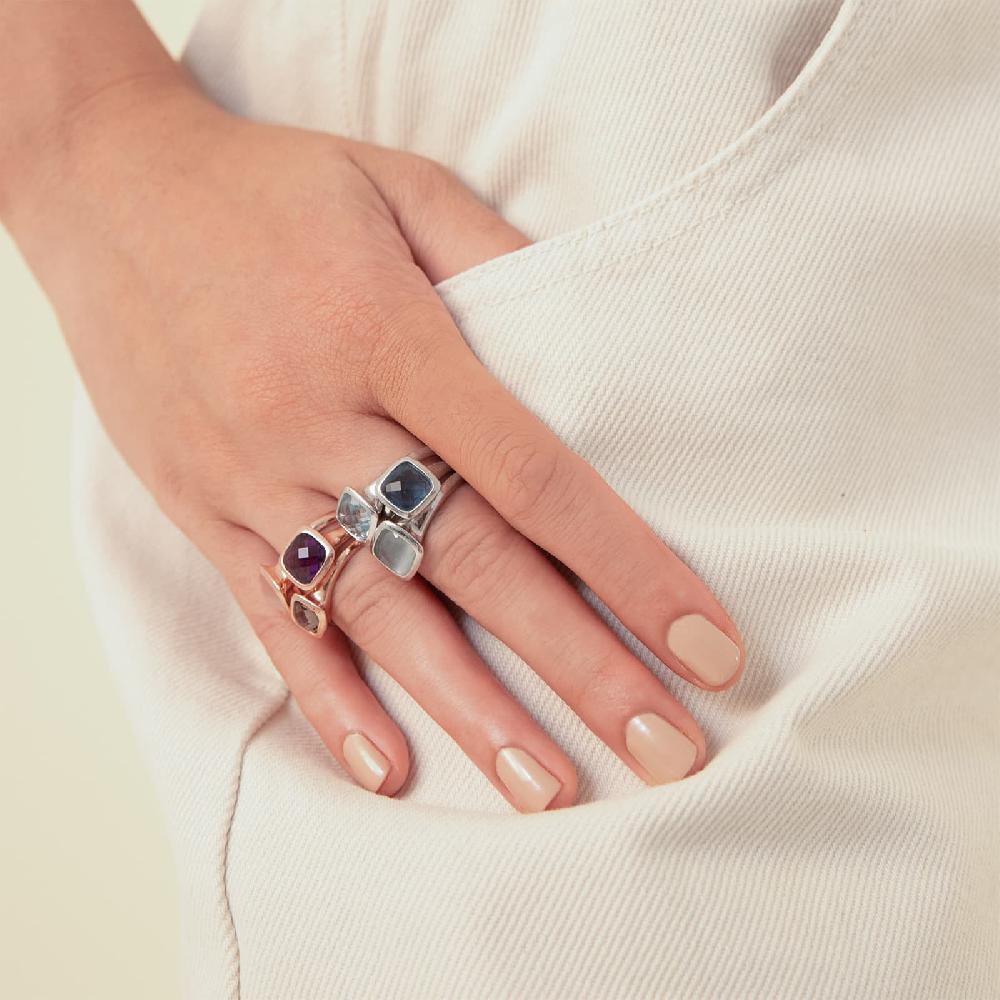 Unoaerre Anello donna Unoaerre in argento e cristallo Acquamarina | UNOAERRE Gioielli Vendita