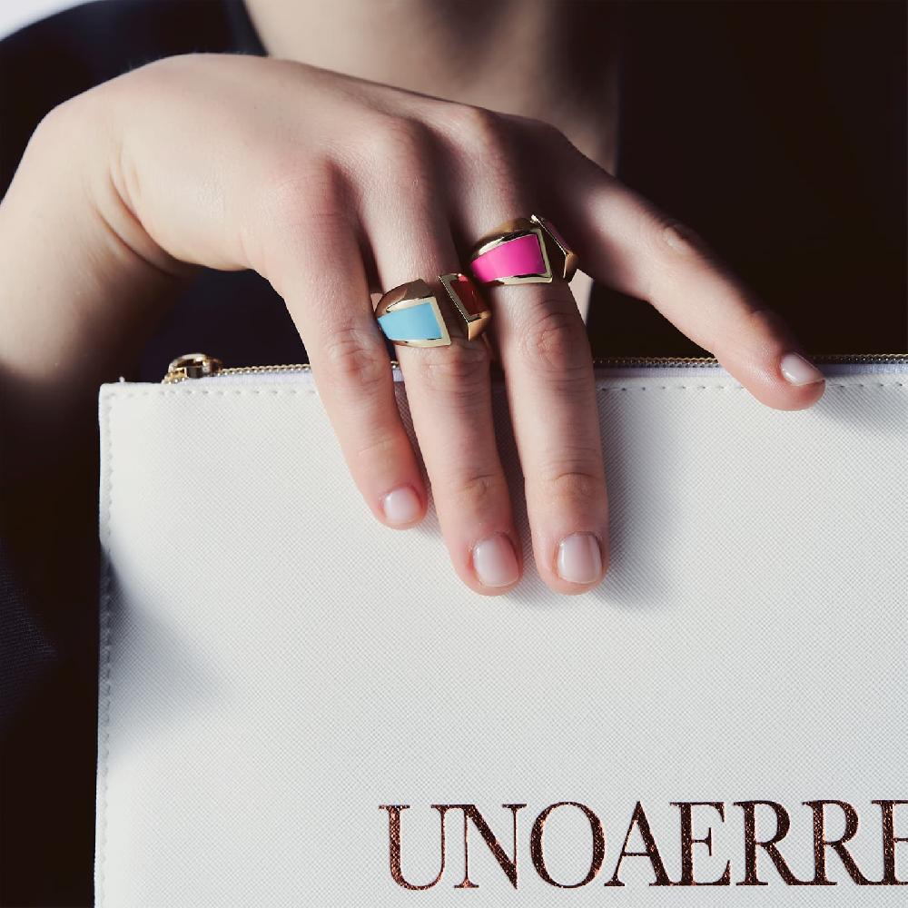 Unoaerre Anello a fascia smalto rosa | UNOAERRE Gioielli Sconto