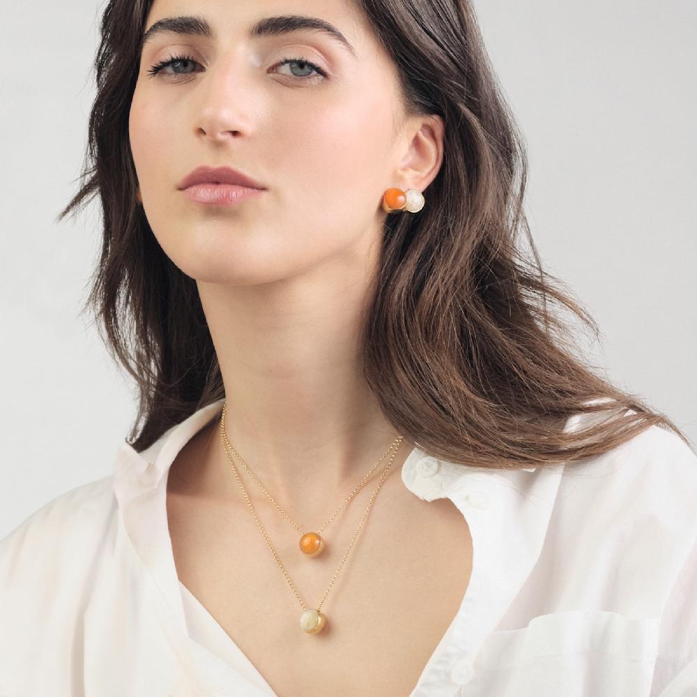 Unoaerre Collana in argento dorato e quarzo | UNOAERRE Gioielli Convenienza