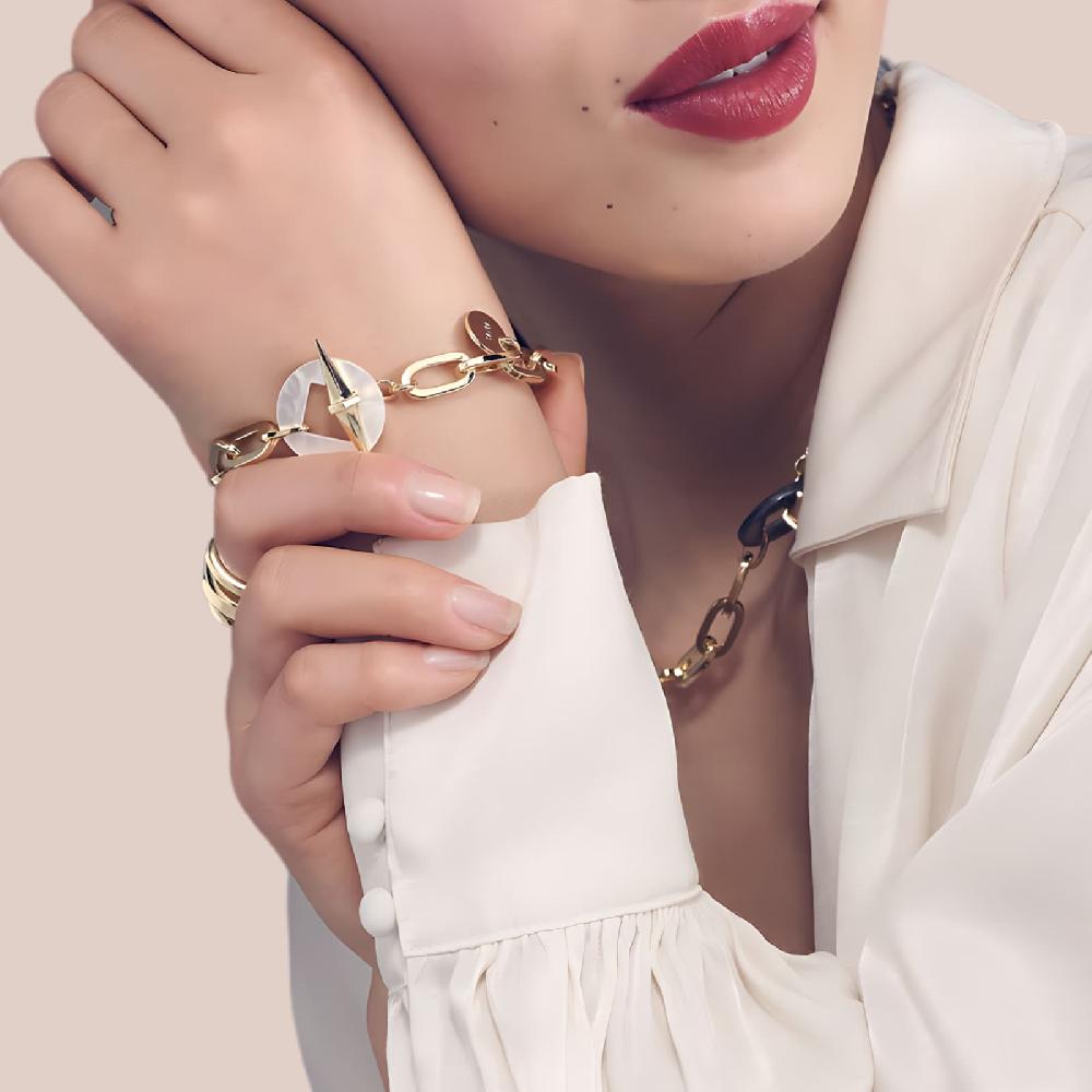 Unoaerre Bracciale catena dorata e madreperla | UNOAERRE Gioielli Outlet