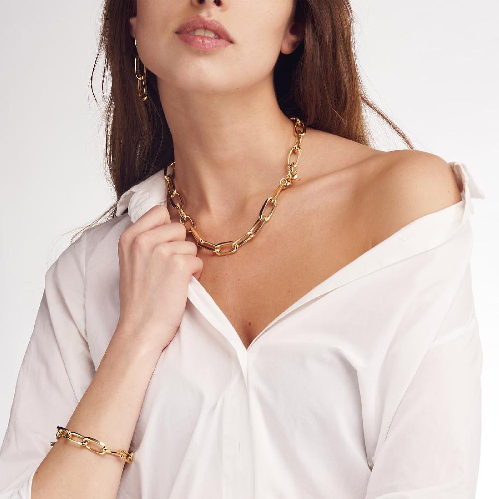 Unoaerre Bracciale di catena in bronzo dorato | UNOAERRE Gioielli Vendita