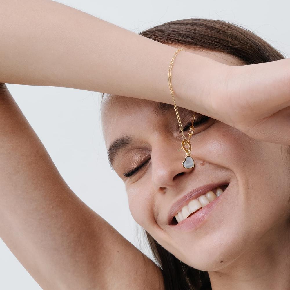 Unoaerre Bracciale in oro con pendente in madreperla | UNOAERRE Gioielli Sconto
