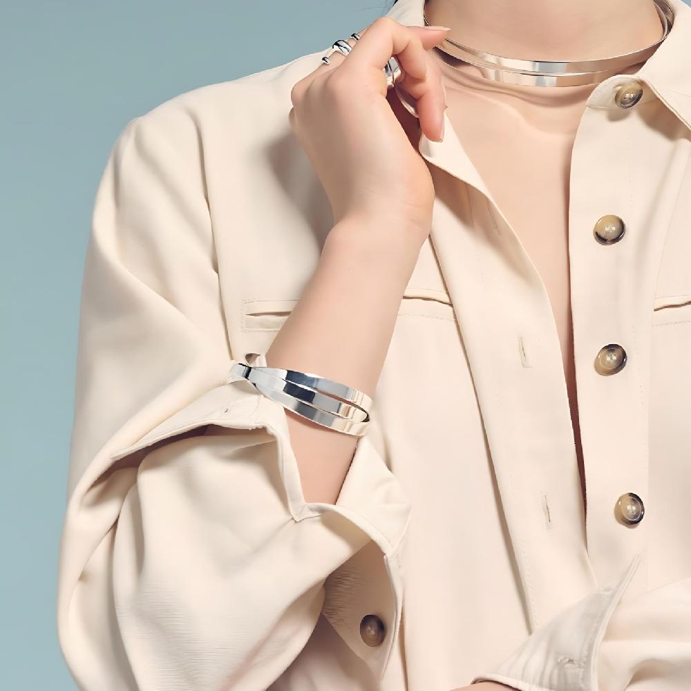 Unoaerre Bracciale rigido argentato | UNOAERRE Gioielli Saldi Di Fabbrica