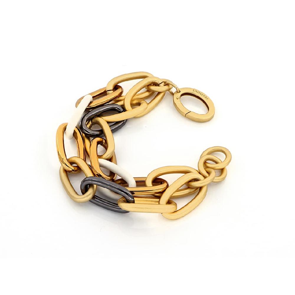 Unoaerre bracciale in bronzo giallo marrone e nero 502918 | UNOAERRE Gioielli Pezzi Unici