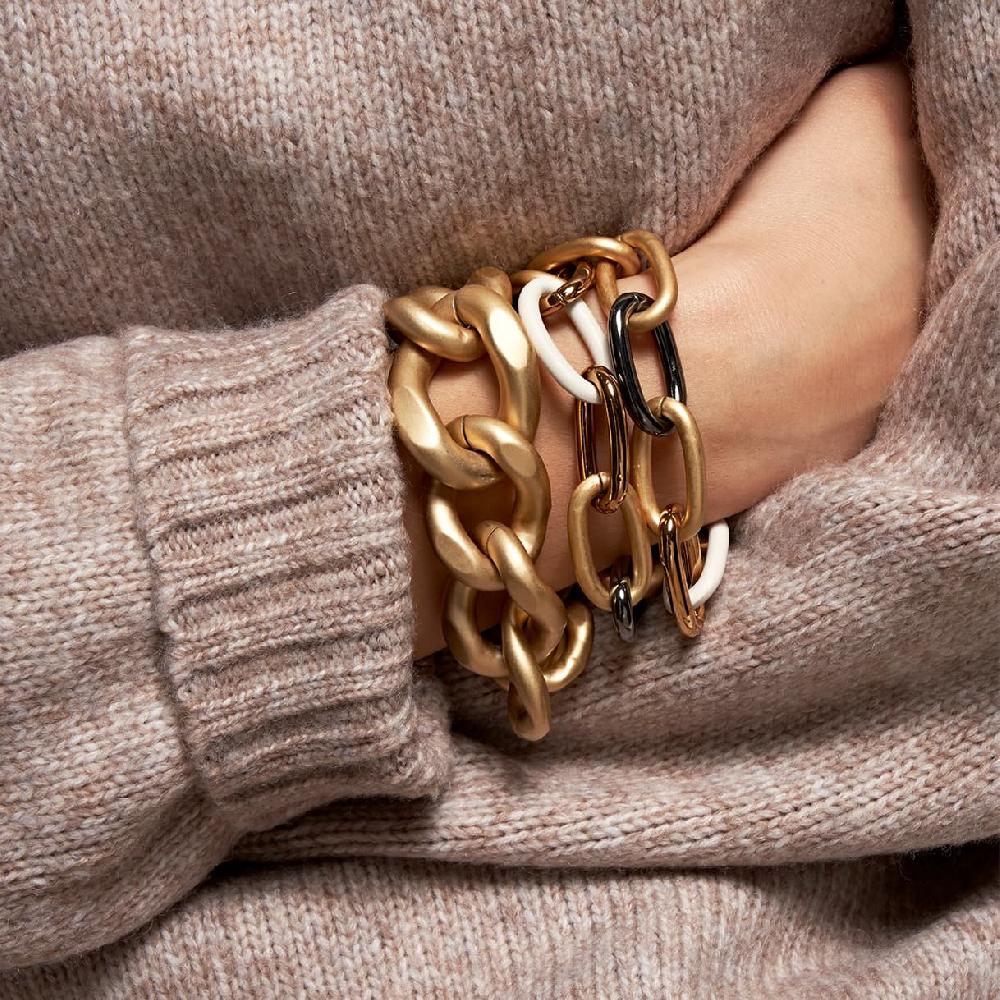Unoaerre bracciale in bronzo giallo marrone e nero 502918 | UNOAERRE Gioielli Pezzi Unici