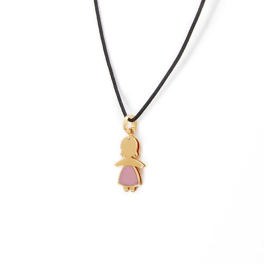 Unoaerre Collana con pendente in oro e smalto rosa bimba | UNOAERRE Gioielli Enormi risparmi