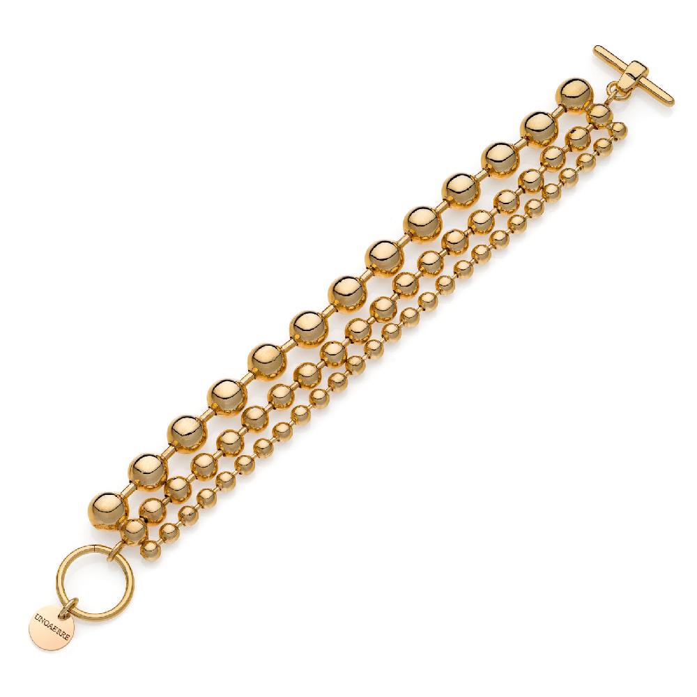 Unoaerre Bracciale in bronzo dorato Sphere | UNOAERRE Gioielli Ultimi tre giorni