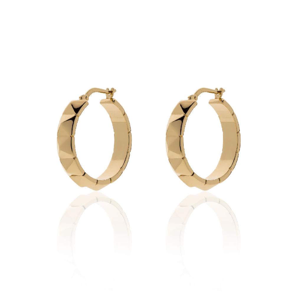 Unoaerre Orecchini a cerchio in bronzo dorato | UNOAERRE Gioielli