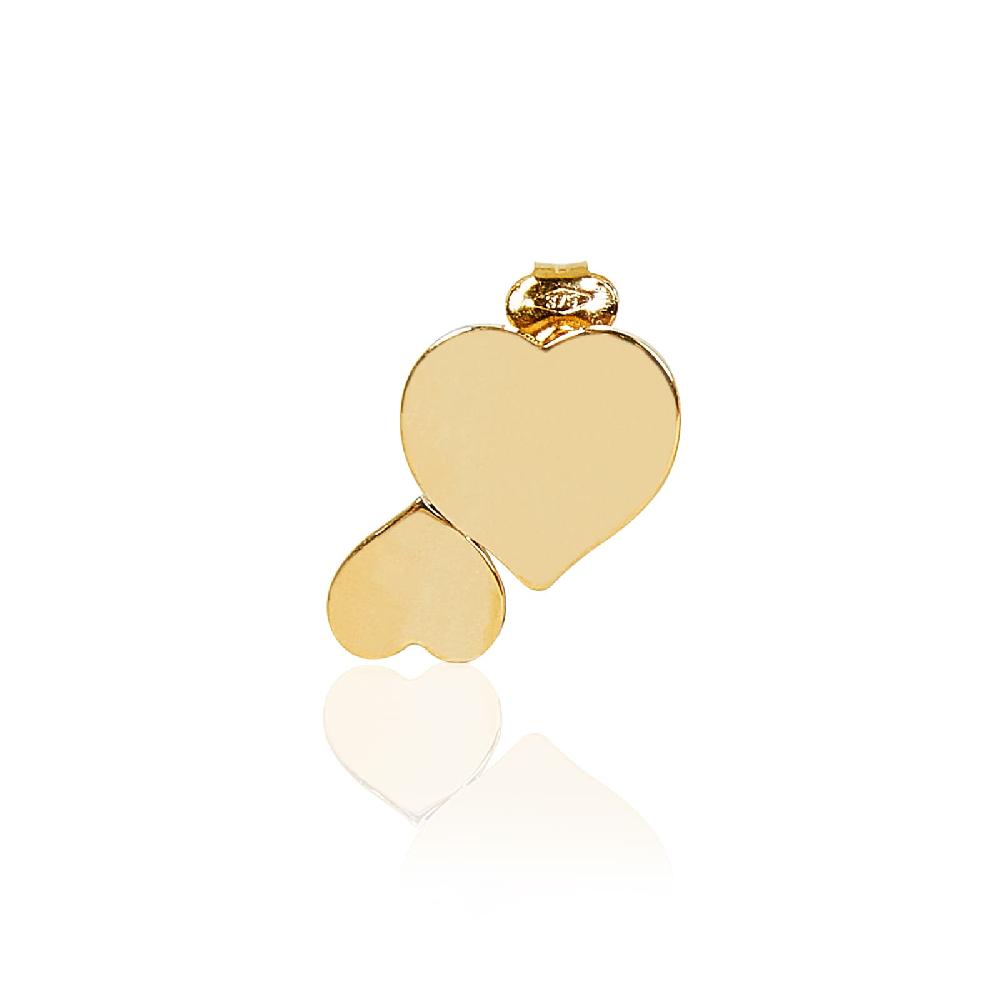 Unoaerre Orecchini in oro con doppio cuore | UNOAERRE Gioielli Offerta Giorno del Papà