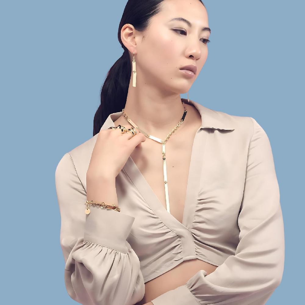 Unoaerre Collana donna dorata a Y | UNOAERRE Gioielli Black Friday Prezzi