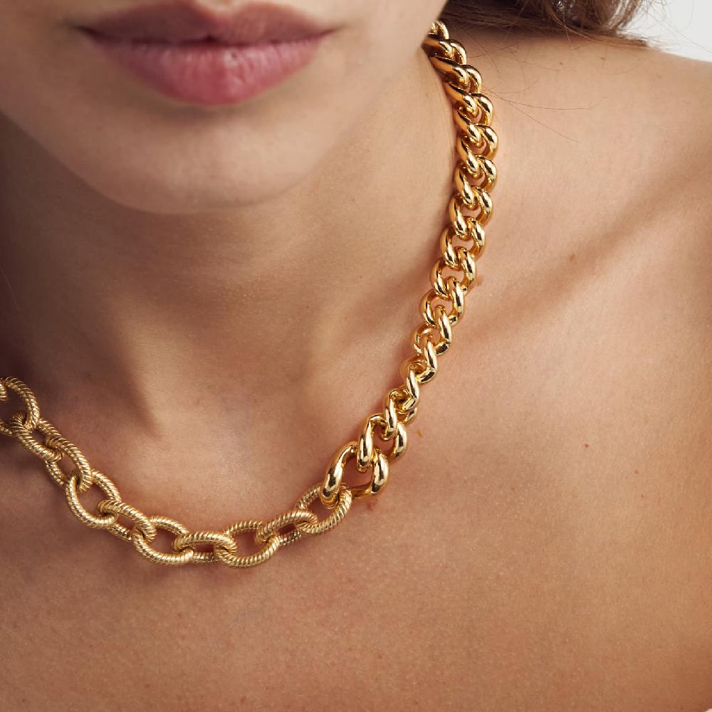 Unoaerre Collana in bronzo dorato grumetta | UNOAERRE Gioielli Nuovo