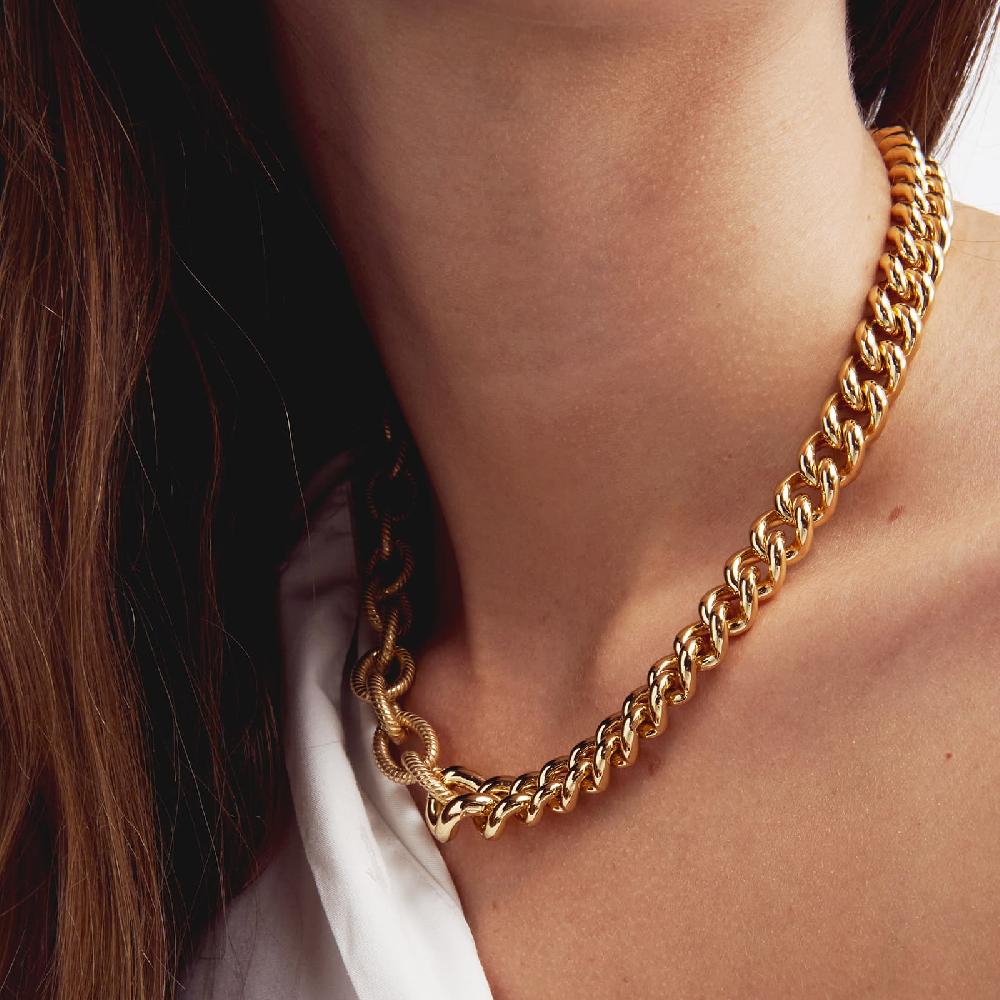 Unoaerre Collana in bronzo dorato grumetta | UNOAERRE Gioielli Nuovo