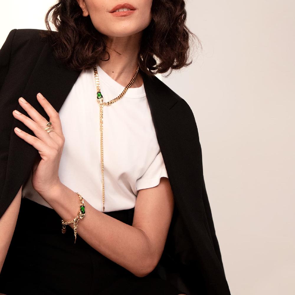 Unoaerre Collana donna grumetta con serpente smaltato | UNOAERRE Gioielli Vendita