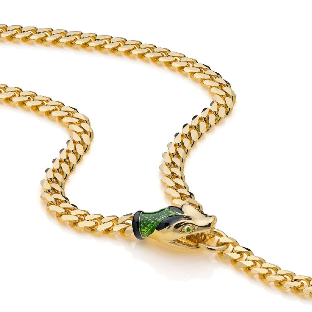 Unoaerre Collana donna grumetta con serpente smaltato | UNOAERRE Gioielli Vendita