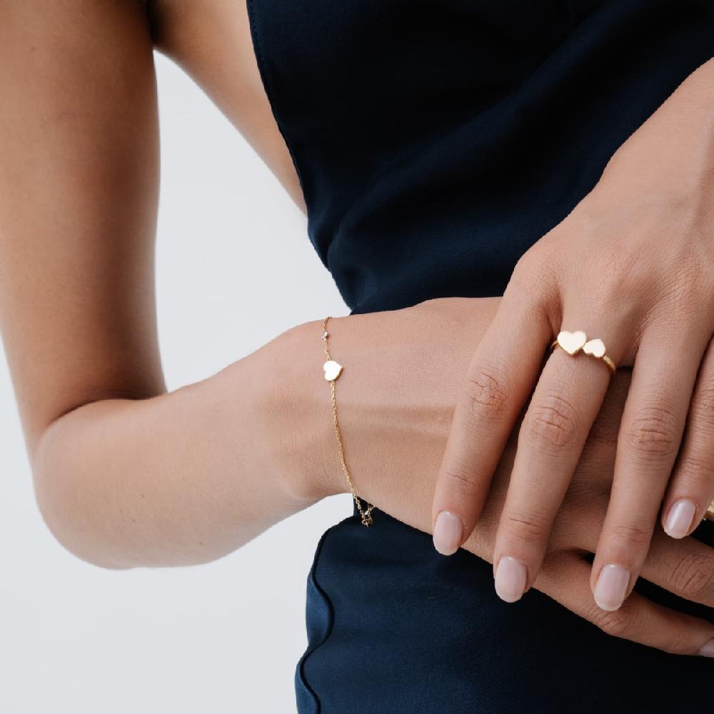 Unoaerre Anello in oro con cuore grande e piccolo | UNOAERRE Gioielli Bestseller
