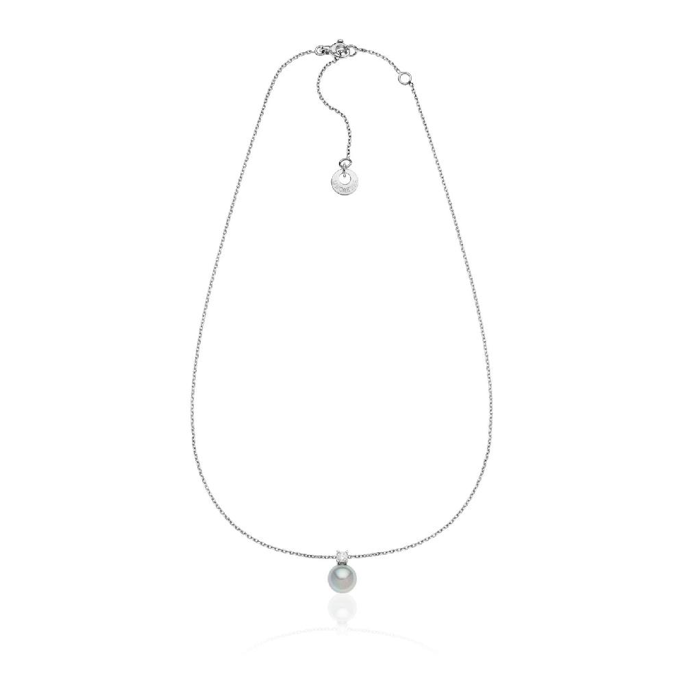 Unoaerre Collana in argento con perla nera | UNOAERRE Gioielli Offerta settimanale